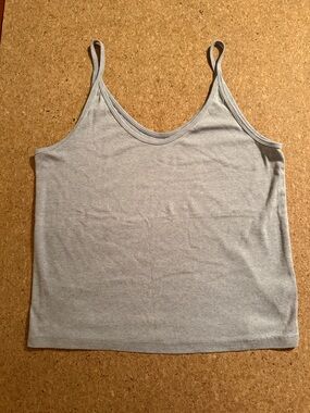 Universal Thread Light Gray Ribbed Loose Tank Size XL